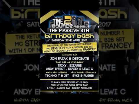 Jon Fazak Mc Stretch @ Time 2 Bounce 4th Birthday Bash 22.4.2017