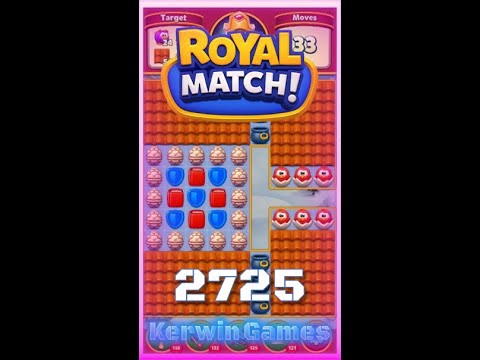Royal Match Level 2725 - Hard Level - No Boosters Gameplay