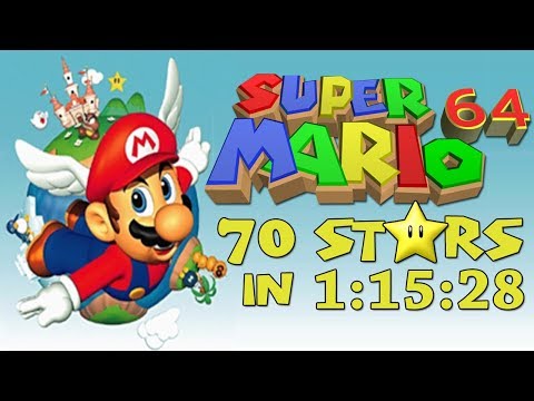 Super Mario 64 (70 Stars) in 1:15:28