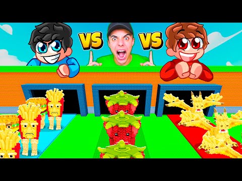 NACHO vs JONBTC vs DAGAR en TRES FILAS en Steal a Brainrot!