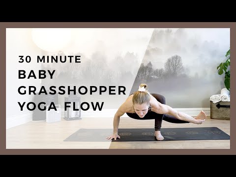 Yoga Class for Hip Strength | Baby Grasshopper Yoga Class | Strong Vinyasa Class