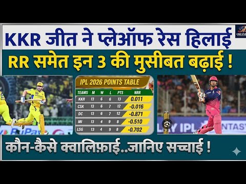KKR Won! 😱 Playoff Race Hili! RR, CSK, DC Sab Musibat Mein! | IPL 2026 Playoff Scenarios