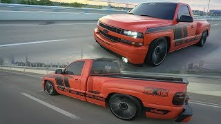 La Toxic from AZ to TX! 2000 Chevy Silverado with a 5/7 drop on DUBS!FAMOUS STREET TRUCK!