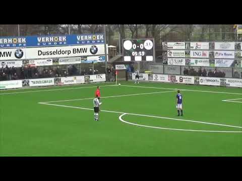 De 1-0 van Jens Jurn Streutker bij SC Genemuiden - vv. Buitenpost