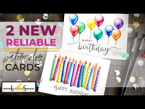 Paint a Birthday Card in Watercolor! happy birthday card easy: birthday celebration