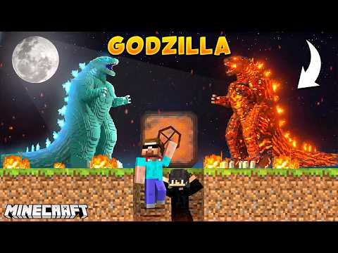 We Created BUNKER to Survive LUNAR GODZILLA in Minecraft…