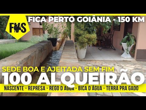 FAZENDA A 150 KM DE GOIÂNIA A VENDA EM GOIÁS - TEM REPRESA, REGO E BICA D`ÁGUA  - R$ 150 MIL O ALQ.