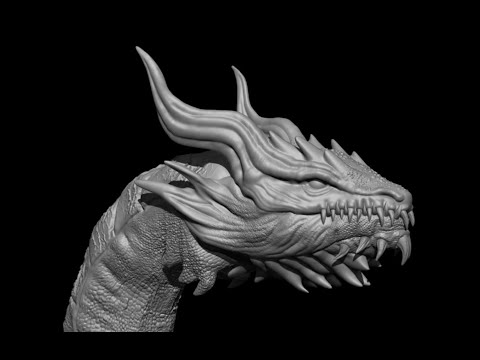 How to sculpt a Dragon step by step in zbrush part 11