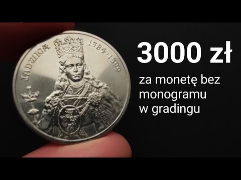 100 złotych Jadwiga sprzedane za 3000 zł, moneta bez monogramu i wysokim gradingu MS68 NGC