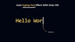 Download the video "Auto Typing Text Effect with ONLY HTML & CSS | Super Easy 🔥 | (With Source Codes)"