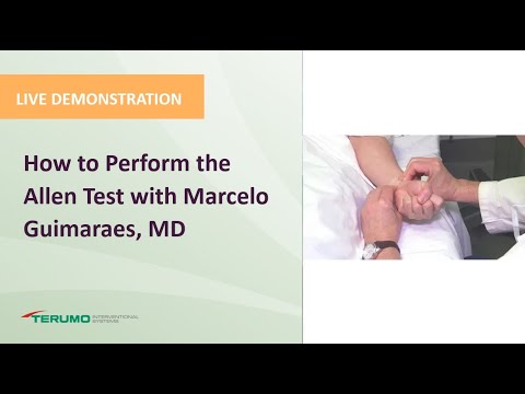 How to Perform the Allen Test with Marcelo Guimaraes, MD | Terumo Interventional Systems
