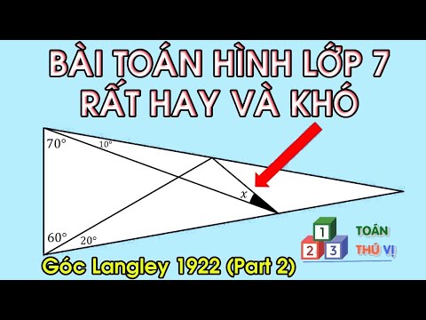 Góc Langley - Bài toán kinh điển năm 1922