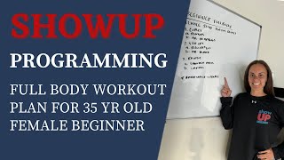SHOW UP | PROGRAMMING | FULL BODY WORKOUT PLAN FOR 35 YR OLD FEMALE BEGINNER | ACT7VE
