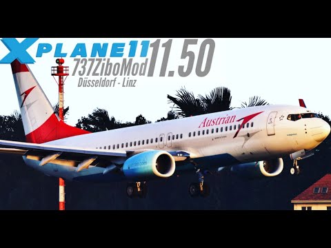 X-Plane 11 v11.50 - 737ZiboMod - Düsseldorf - Linz - (Reshade)-(RTWeather)-1080p@60fps