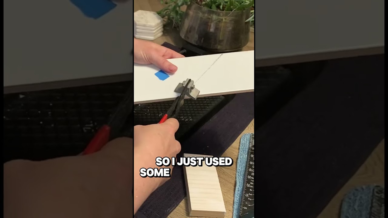 Herringbone Tile Pattern Progress - Kitchen DIY Makeover Part 2