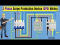 Install Three Phase Surge Protection Device SPD Wiring