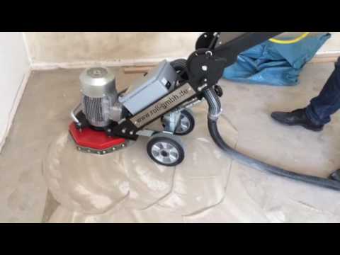 [Untergrundvorbereitung] Entfernen von Teppichkleber mit der Sanierungsfräse RO-300