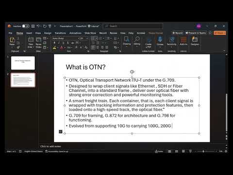 OTN - Optical Transport Network - Part 1