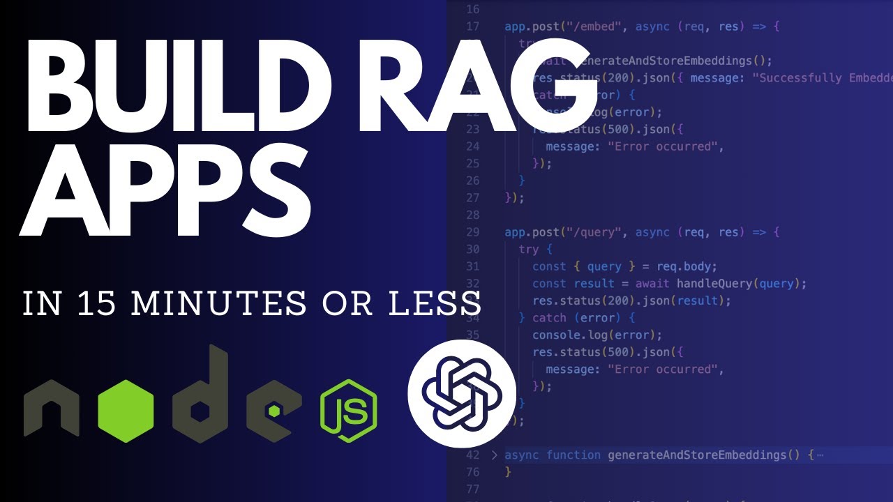 Implement RAG in 15 minutes or less using Node.js, PGVector, Langchain and GPT 4