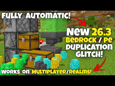 FULLY AUTOMATIC 26.3 DUPLICATION GLITCH in Minecraft Bedrock! (All Items!)