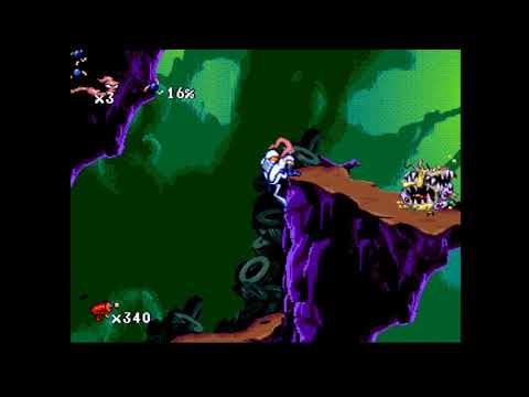'Earthworm Jim' Game Capture from Evercade (Interplay Collection 1 Cartridge)