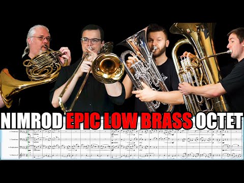 EPIC LOW BRASS! Elgar "Nimrod" for Brass Octet: French Horn, Trombone, Euphonium, Tuba. Play Along!