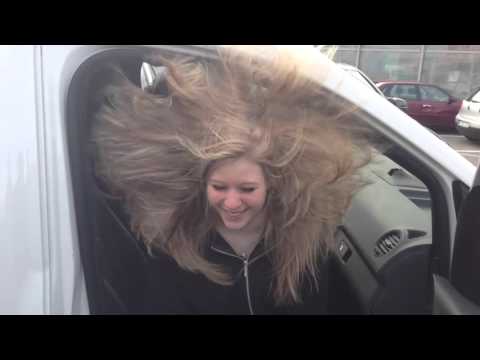 Subwoofer Hair Tricks. Blonde Girl Basshead Hair Trick.