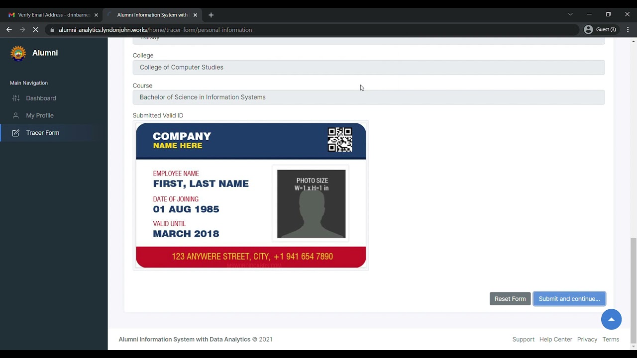 ALUMNI REGISTRATION PART 1