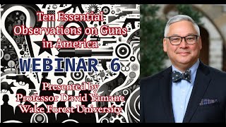 Gun Violence and Prevention Strategies: Webinar 6 on Guns in America