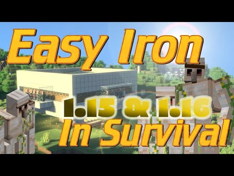 Minecraft Bedrock AFK Iron Farm Tutorial For 1.15, 1.16 MCPE/XBOX ONE/PS4/SWITCH