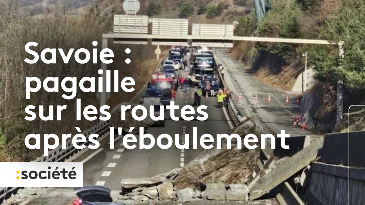 Savoie : pagaille sur la route après l'éboulement