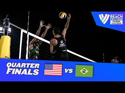 Crabb / Lotman vs. Pedro Solberg / Arthur - Quarter Final Highlights Dubai 2022 #BeachProTour