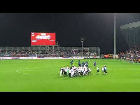 Rujevica pjeva Lijepa Li si Hrvatska vs Slovačka