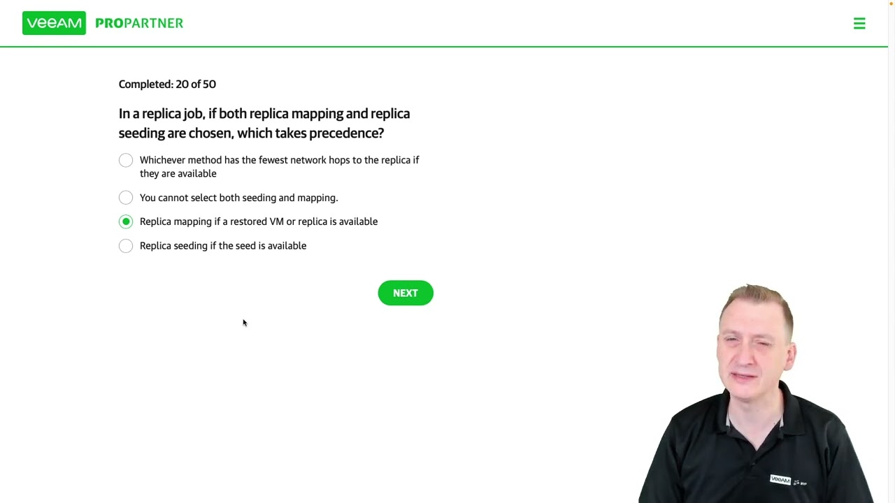 Veeam Certified Engineer - VMCE 2021 practice exam official: Question 36
