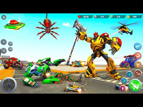 Flying Tiger Robot Car 3D Game - Android GamePlay - Robot Game | Walk through a Game