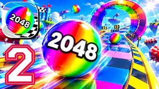 Ball Run 2048 - Gameplay Walkthrough Part 2 - HIGHER NUMBERS & TRICKY PATHS (iOS, Android)