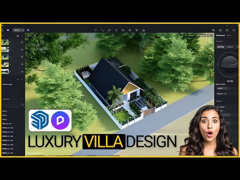 House Design || 3D Visualization of Villa Using #sketchup #d5render || JBK Interior Studio