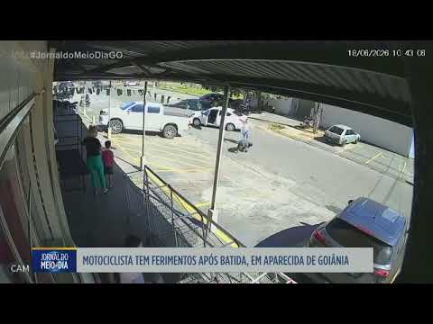 Motociclista fica ferido após colisão e é socorrido em Aparecida de Goiânia