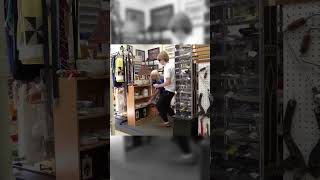 Purposely breaking glass in stores!