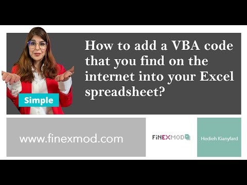 How to add a VBA code that you find on the internet into your Excel spreadsheet?