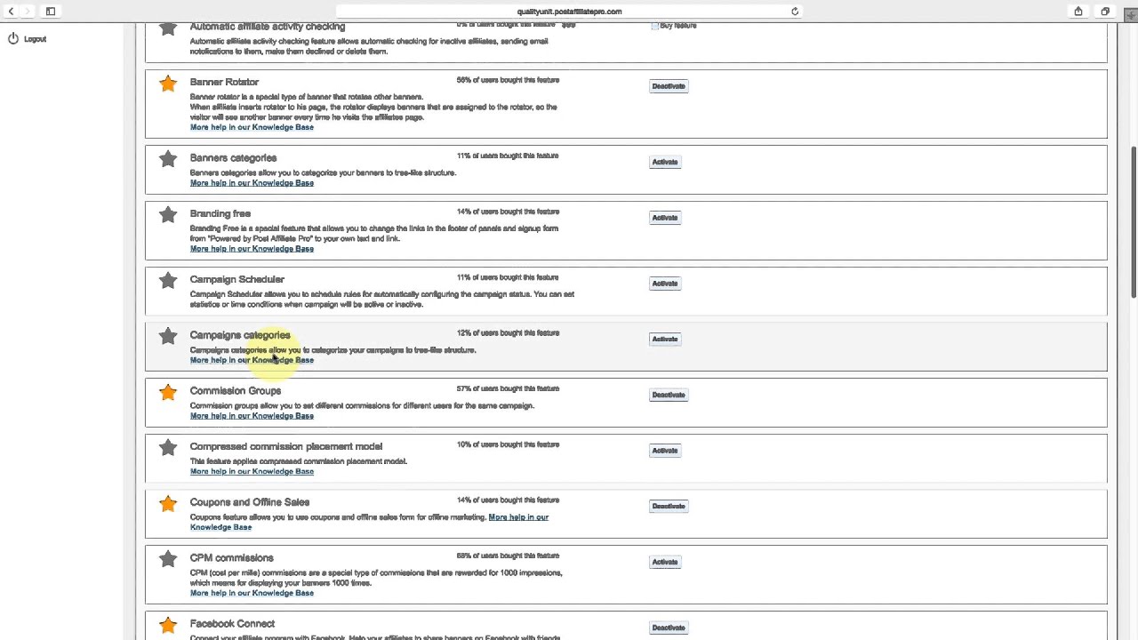Thumbnail for Overview of Plugins and Features Post Affiliate Pro™