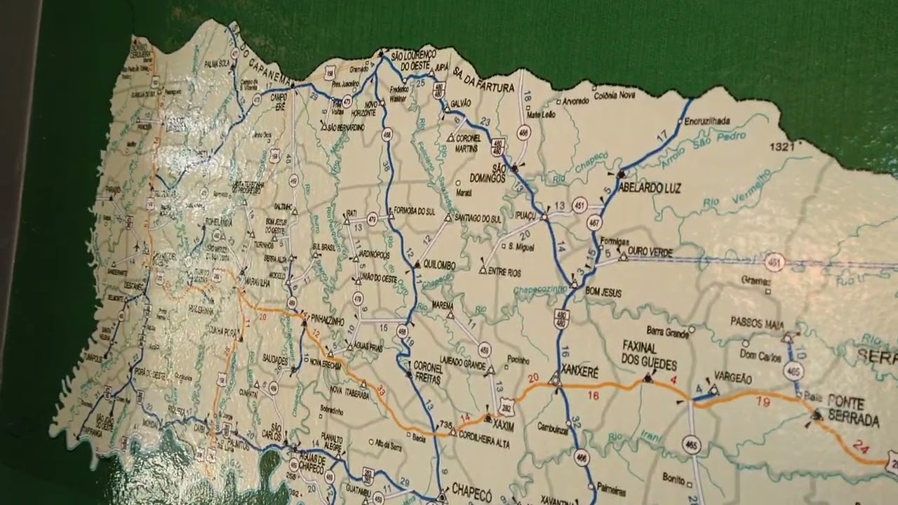 Estado de Santa Catarina Mapa Político.