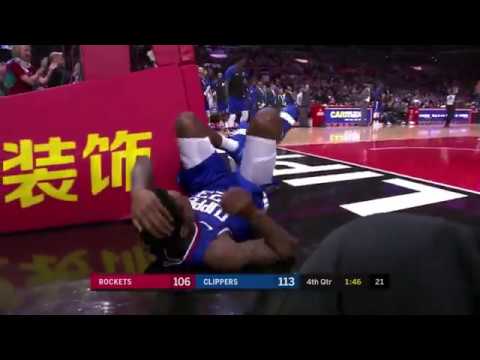 Lou Williams Huge Block on James Harden and Montrezl Harrell's Dunk vs. Rockets [21.10.18.]