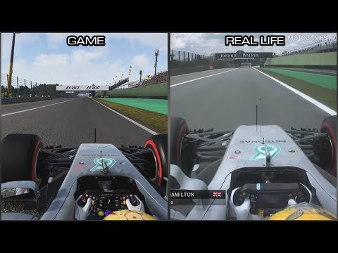 F1 2017 vs Real Life - Interlagos Onboard Lap Comparison