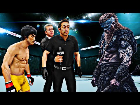 Bruce Lee vs Norse Viking ⚔️🔥 Legendary Showdown! (EA SPORTS UFC 5) (4K HDR) | MR. JOJO | UFC 2025