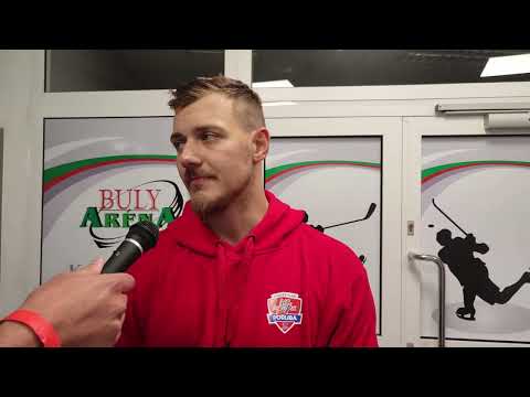 24. 8. 2023: Adam Sedlák po utkání HC RT TORAX Poruba 2011 – HKM Zvolen (4:5)