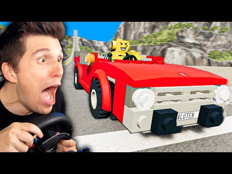 10 NEUE verrückte LEGO AUTOS auf der XXL Sprungschanze | BeamNG