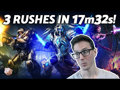 StarCraft 2 - 3 RUSHES in only 17m32s! | Diamond in the Ruff #42