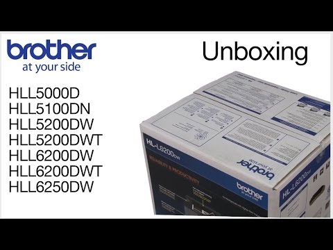 BROTHER HL-L5000D MONO LASER Spausdintuvas, DUPLEX, 40PPM video