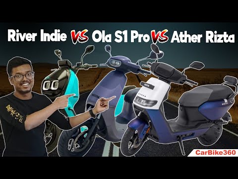 Ather Rizta vs Ola S1 Pro vs River Indie | Electric Scooter Comparison - Boot Space, Specs and more